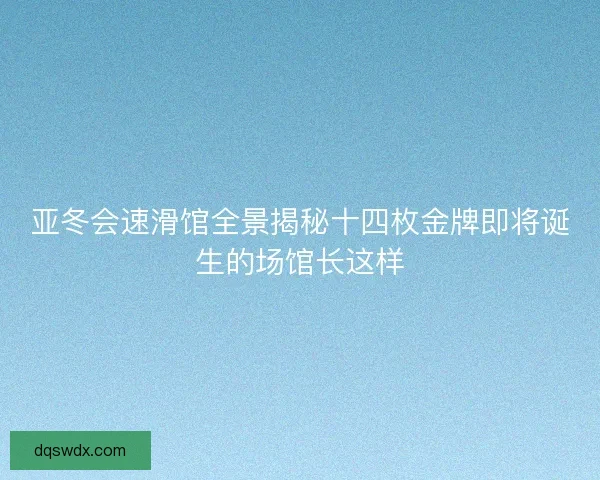 亚冬会速滑馆全景揭秘十四枚金牌即将诞生的场馆长这样