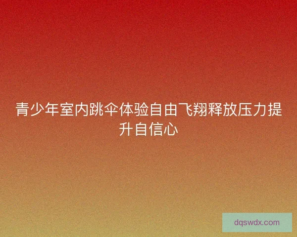 青少年室内跳伞体验自由飞翔释放压力提升自信心 青少年室内跳伞体验自由飞翔释放压力提升自信心